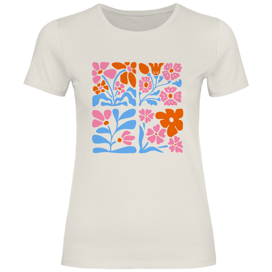 Damen T-Shirt Flower-Power