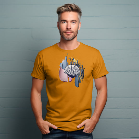 Maritimes Herren T-Shirt in Premium Qualität mit Muschel Print