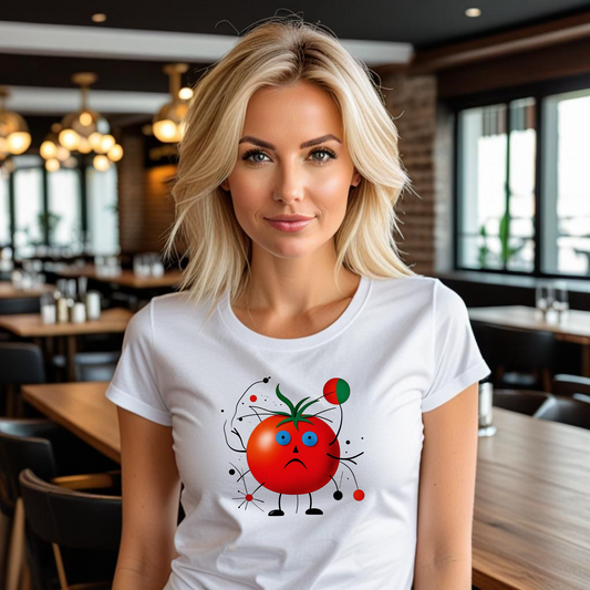 Damen T-Shirt "Beleidigte Tomate" | Baumwollshirt mit Cartoon Motiv