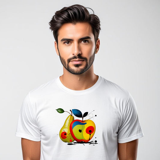 Classic Herren T-Shirt mit Apfel und Birne Motiv