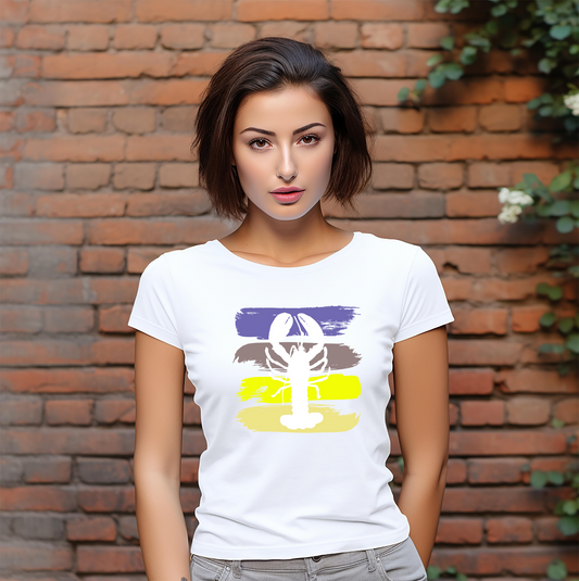 Maritimes Damen Premium T-Shirt mit Hummer Motiv