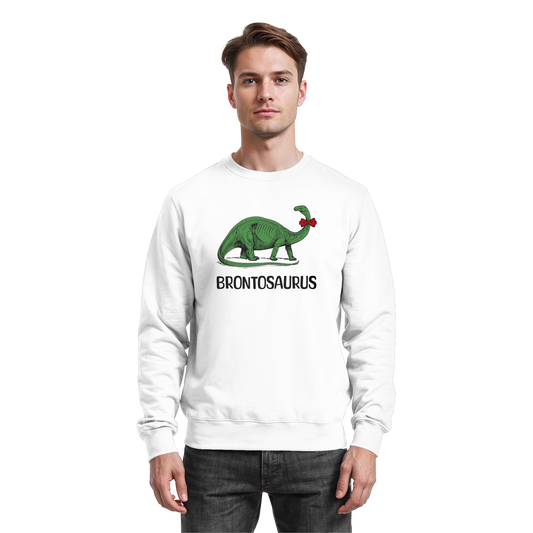 Brontosaurus Sweatshirt. Cooler Unisex Dinosaurier Pullover