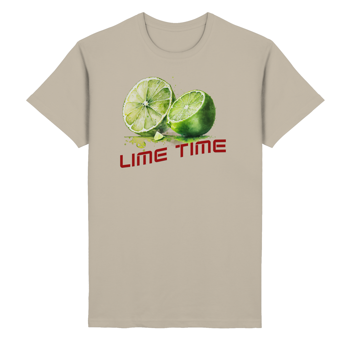 Heavy Cotton T-Shirt "Lime Time" mit Limetten Print