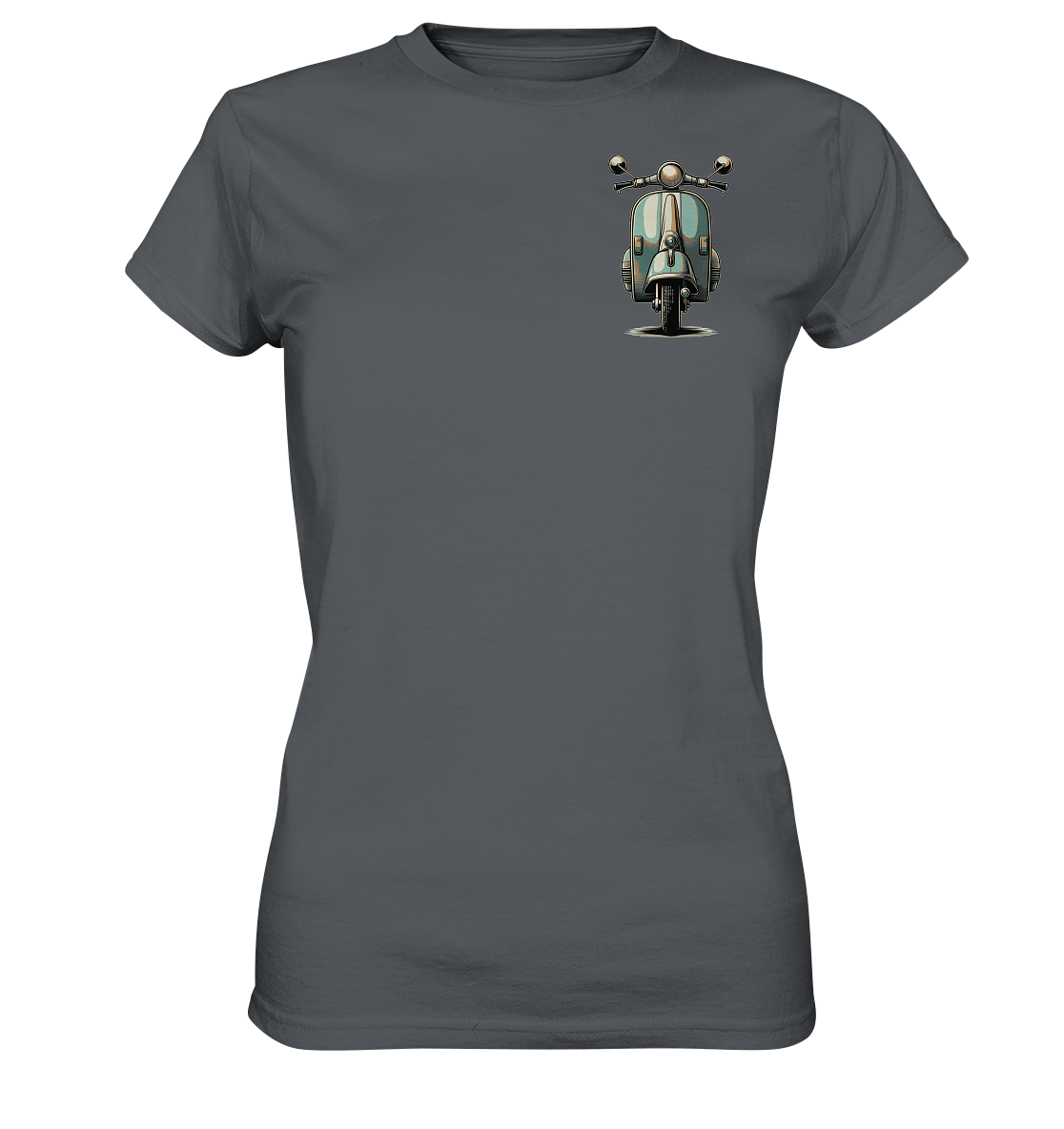 Damen T-Shirt Premium mit Motorroller Print