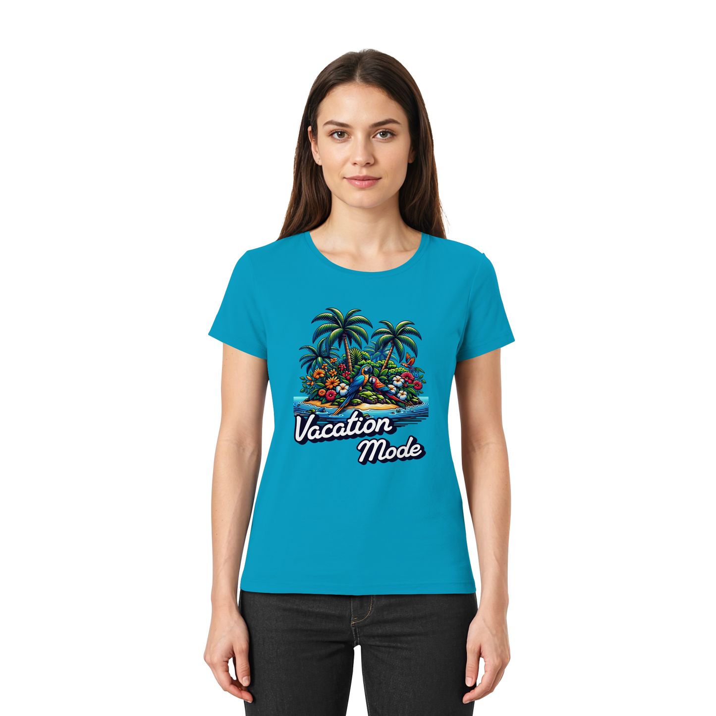 Damen Premium T-Shirt | Vacation Mode Print