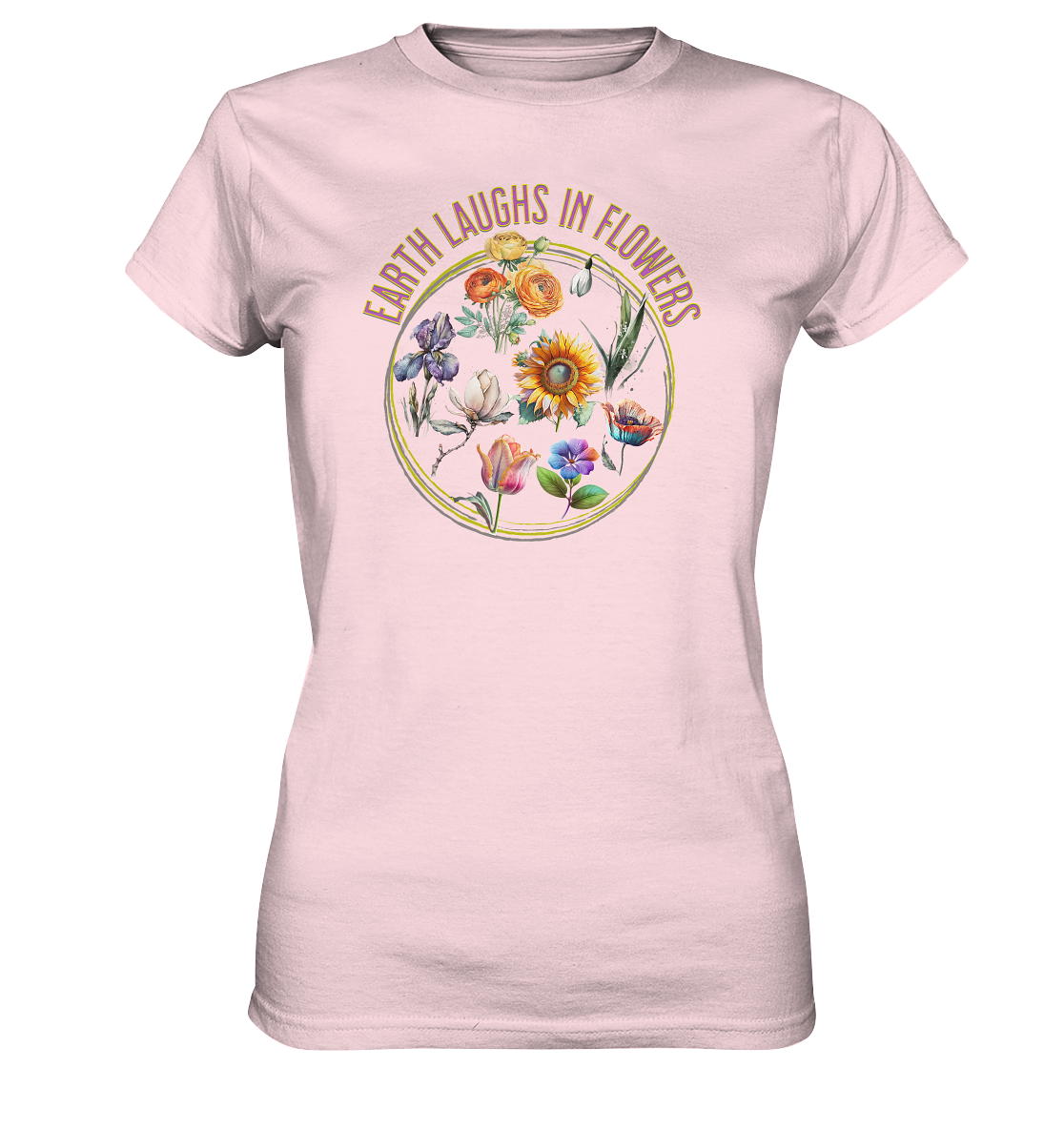 Damen Premium T-Shirt mit Blumen Print