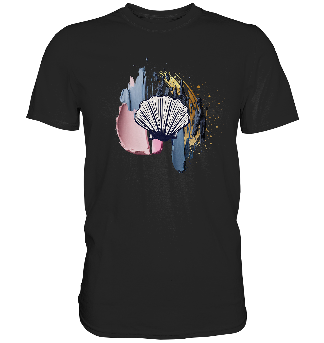 Maritimes Herren Premium T-Shirt mit Muschel Print