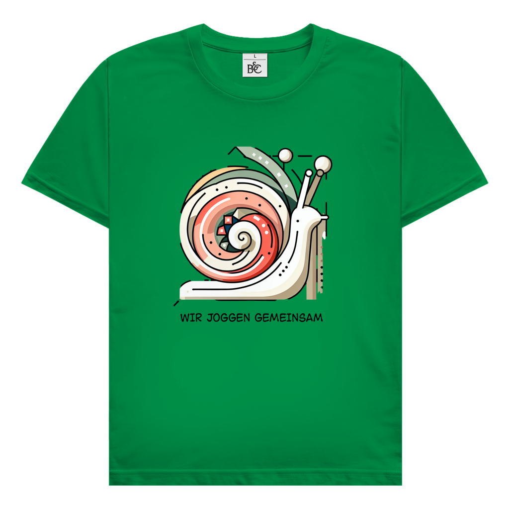 Herren T-Shirt mit "Jogging Schnecke" & Spruch