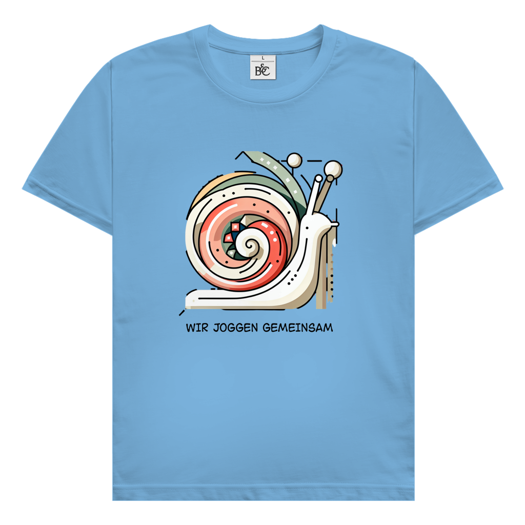 Herren T-Shirt mit "Jogging Schnecke" & Spruch