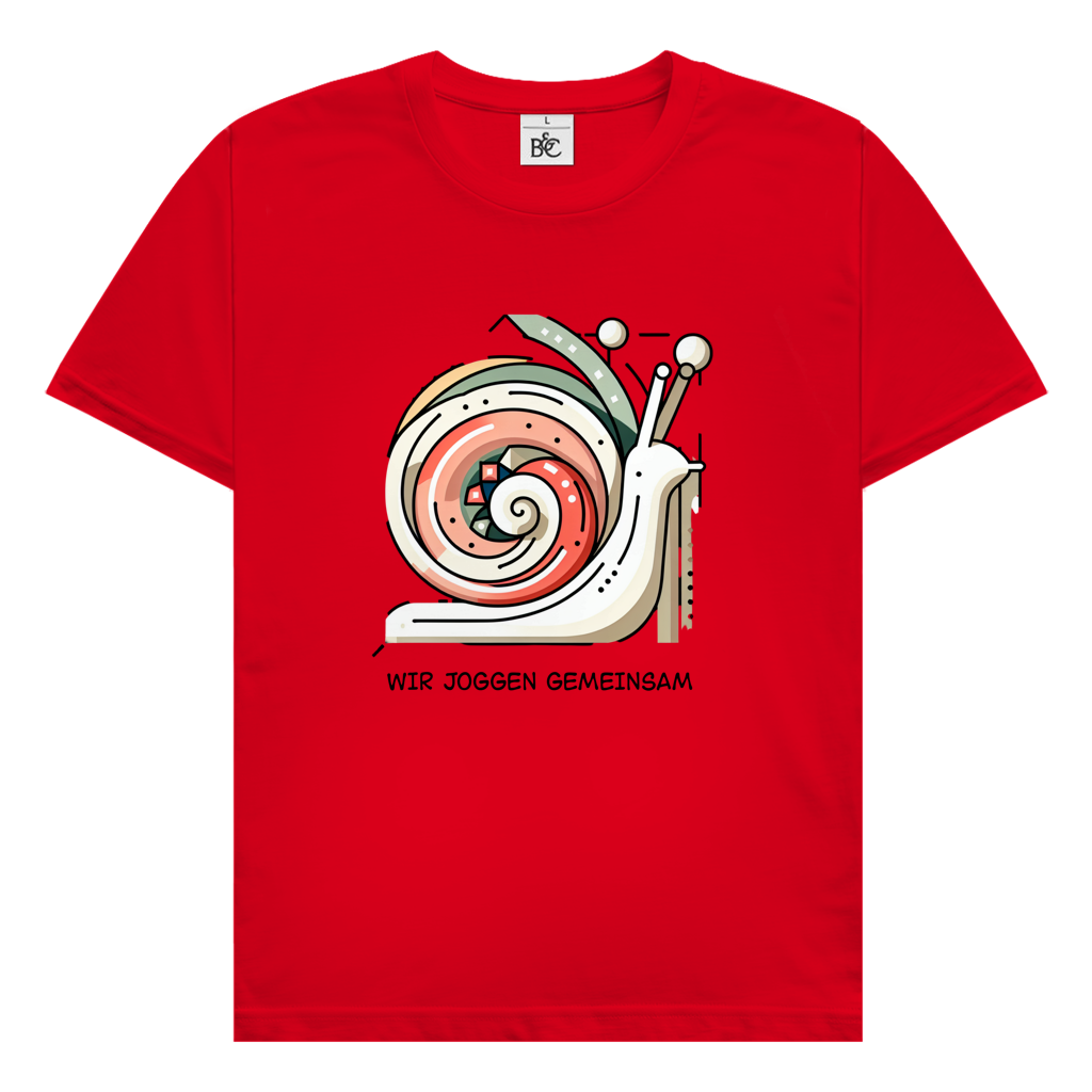Herren T-Shirt mit "Jogging Schnecke" & Spruch