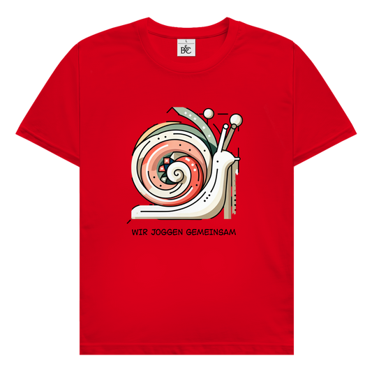 Herren T-Shirt mit "Jogging Schnecke" & Spruch