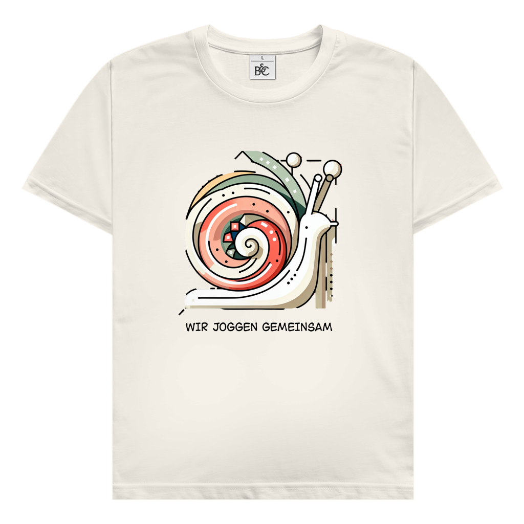 Herren T-Shirt mit "Jogging Schnecke" & Spruch