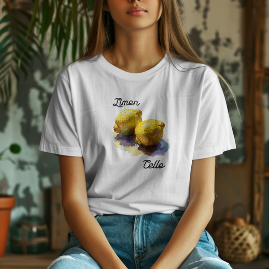 Unisex Heavy Cotton T-Shirt mit Limoncello Zitronen Print
