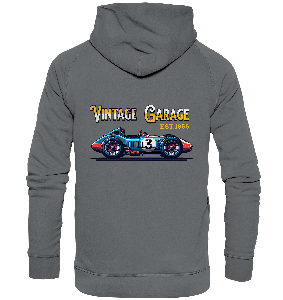 Basic Hoodie - Retro Racing Style für Männer & Frauen