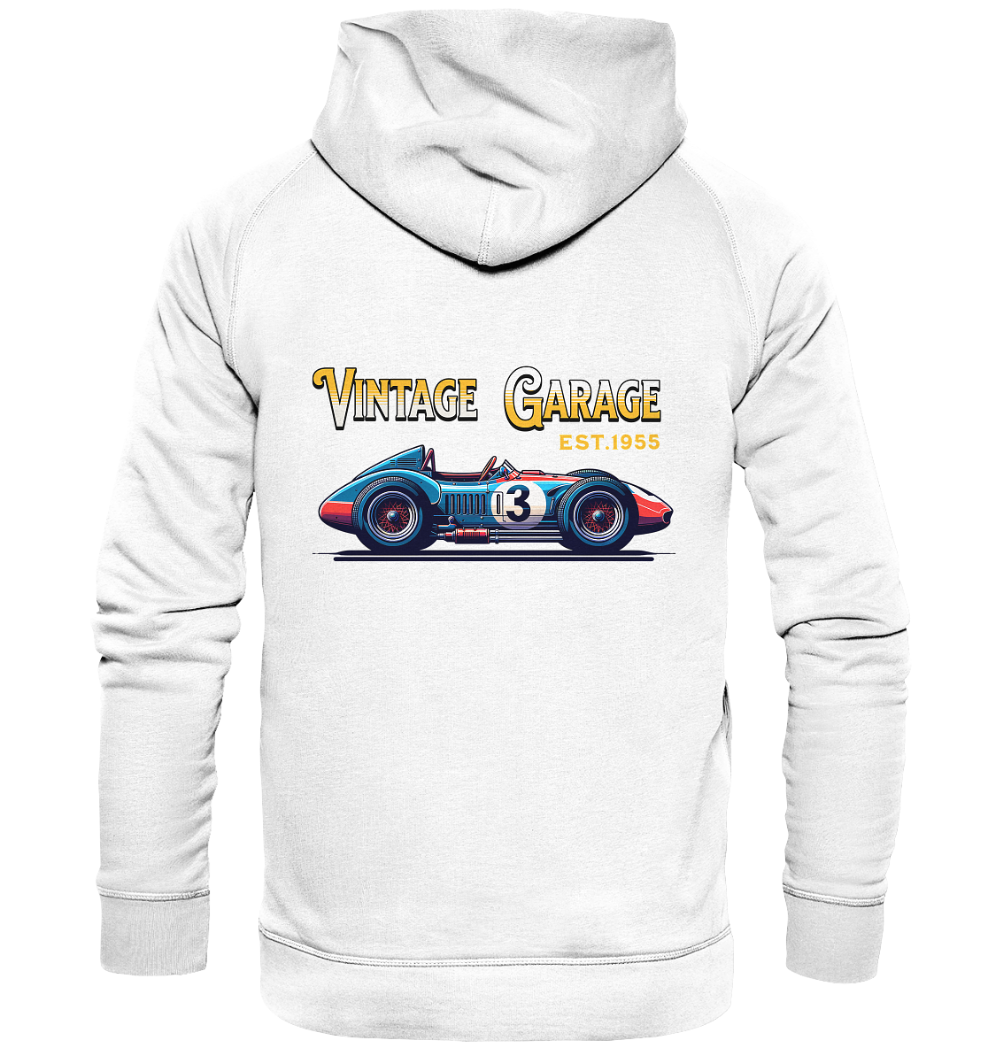 Basic Hoodie - Retro Racing Style für Männer & Frauen