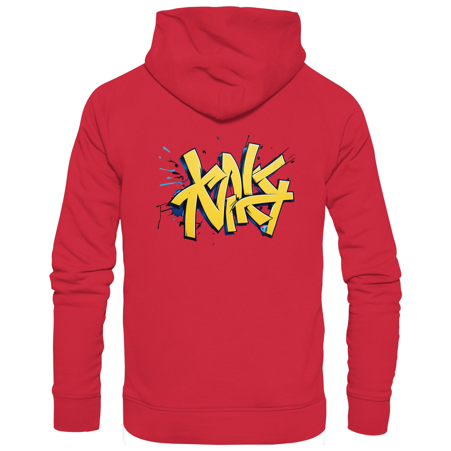Unisex Hoodie - Graffiti & Logo  | Kapuzenpullover aus Baumwoll-Mix mit Backprint