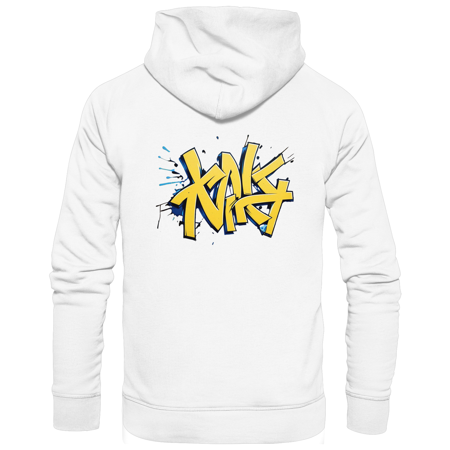Unisex Hoodie - Graffiti & Logo  | Kapuzenpullover aus Baumwoll-Mix mit Backprint