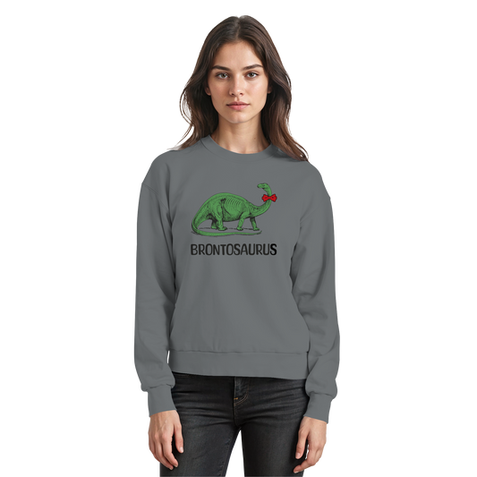 Unisex Basic Sweatshirt mit Brontosaurus Print