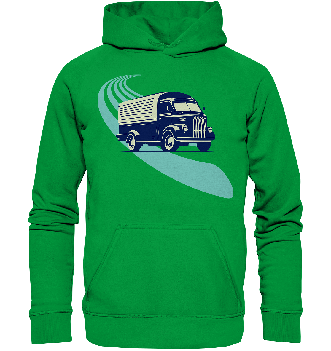 Basic Unisex Hoodie mit Oldtimer LKW - Print