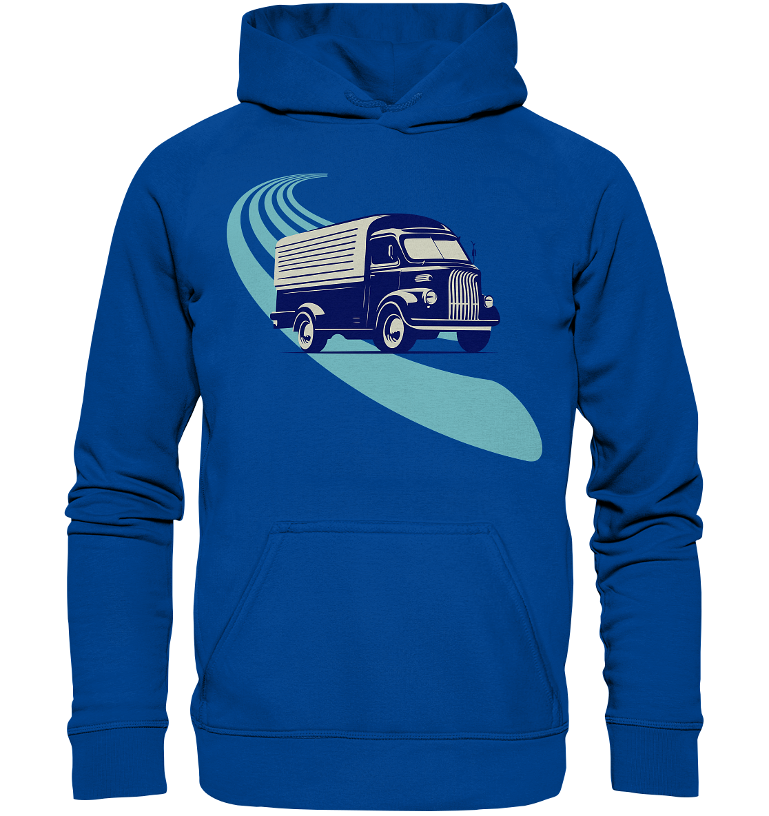 Basic Unisex Hoodie mit Oldtimer LKW - Print