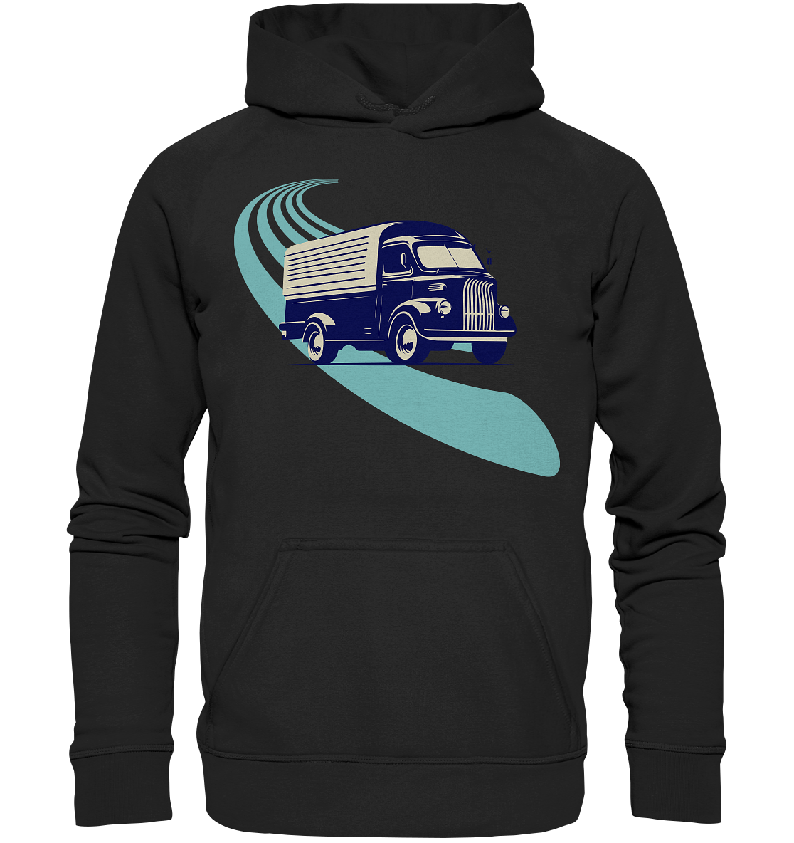 Basic Unisex Hoodie mit Oldtimer LKW - Print