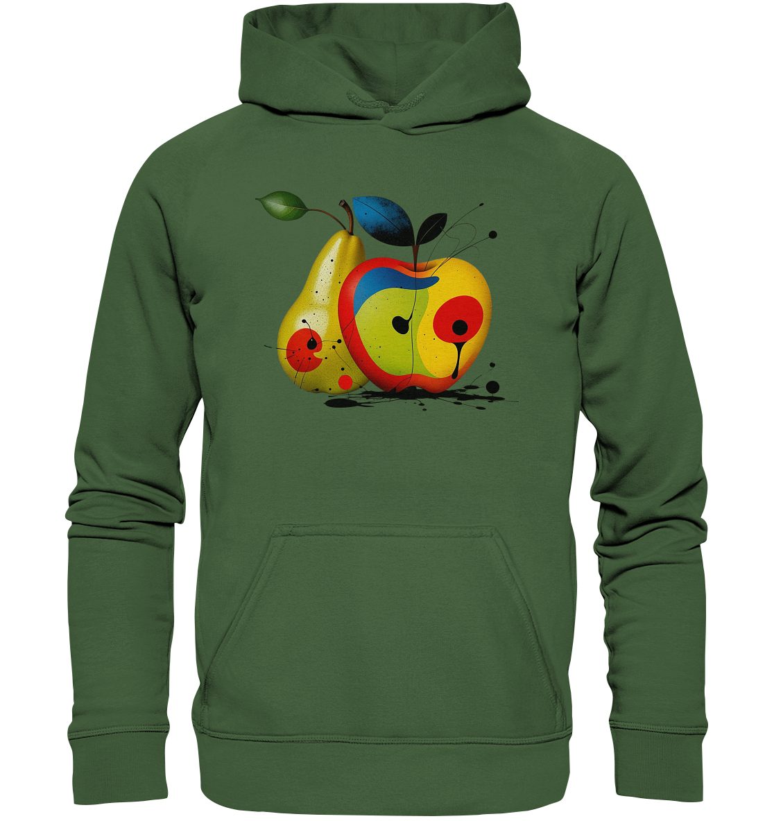 Basic Unisex Hoodie - Apfel & Birne Motiv