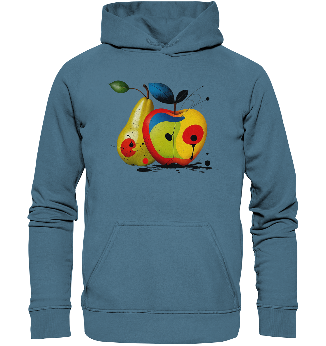 Basic Unisex Hoodie - Apfel & Birne Motiv