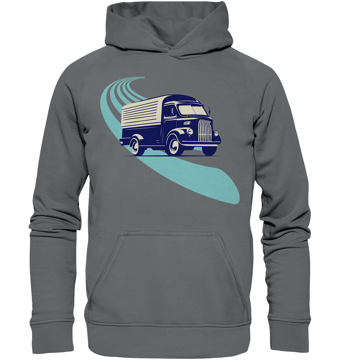Basic Unisex Hoodie mit Oldtimer LKW - Print