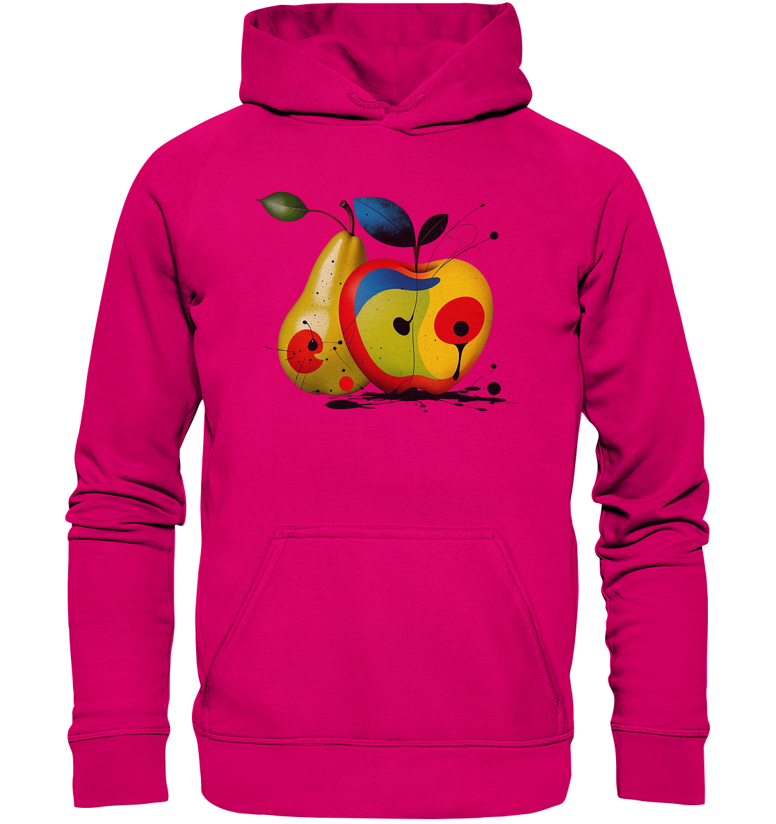 Basic Unisex Hoodie - Apfel & Birne Motiv