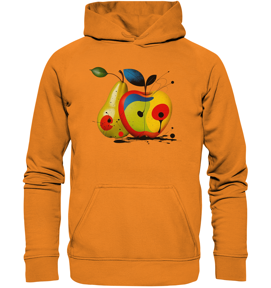 Basic Unisex Hoodie - Apfel & Birne Motiv