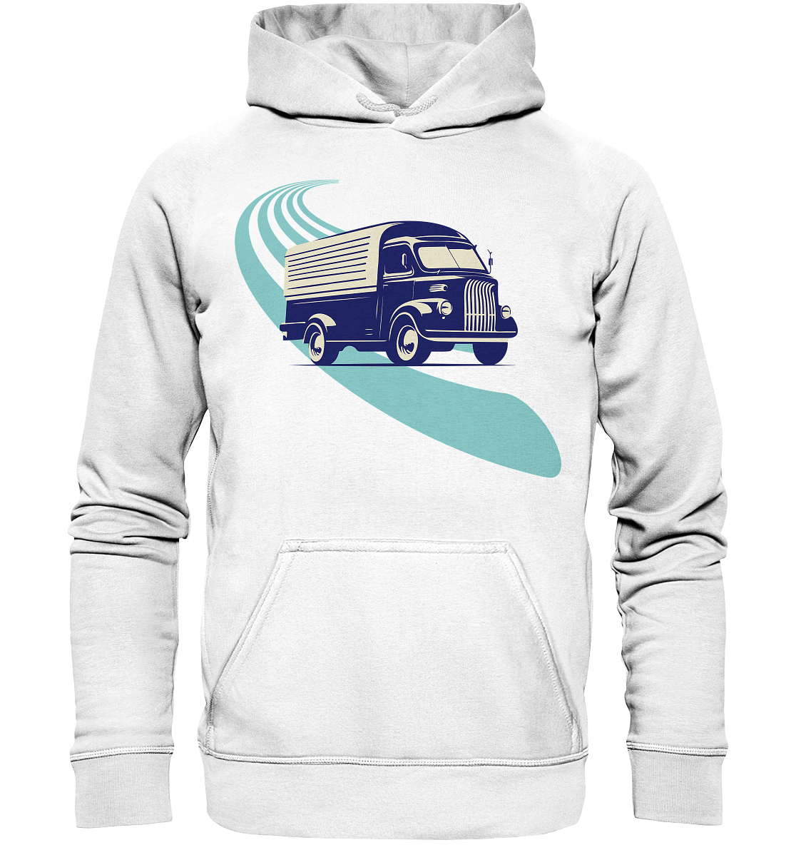 Basic Unisex Hoodie mit Oldtimer LKW - Print