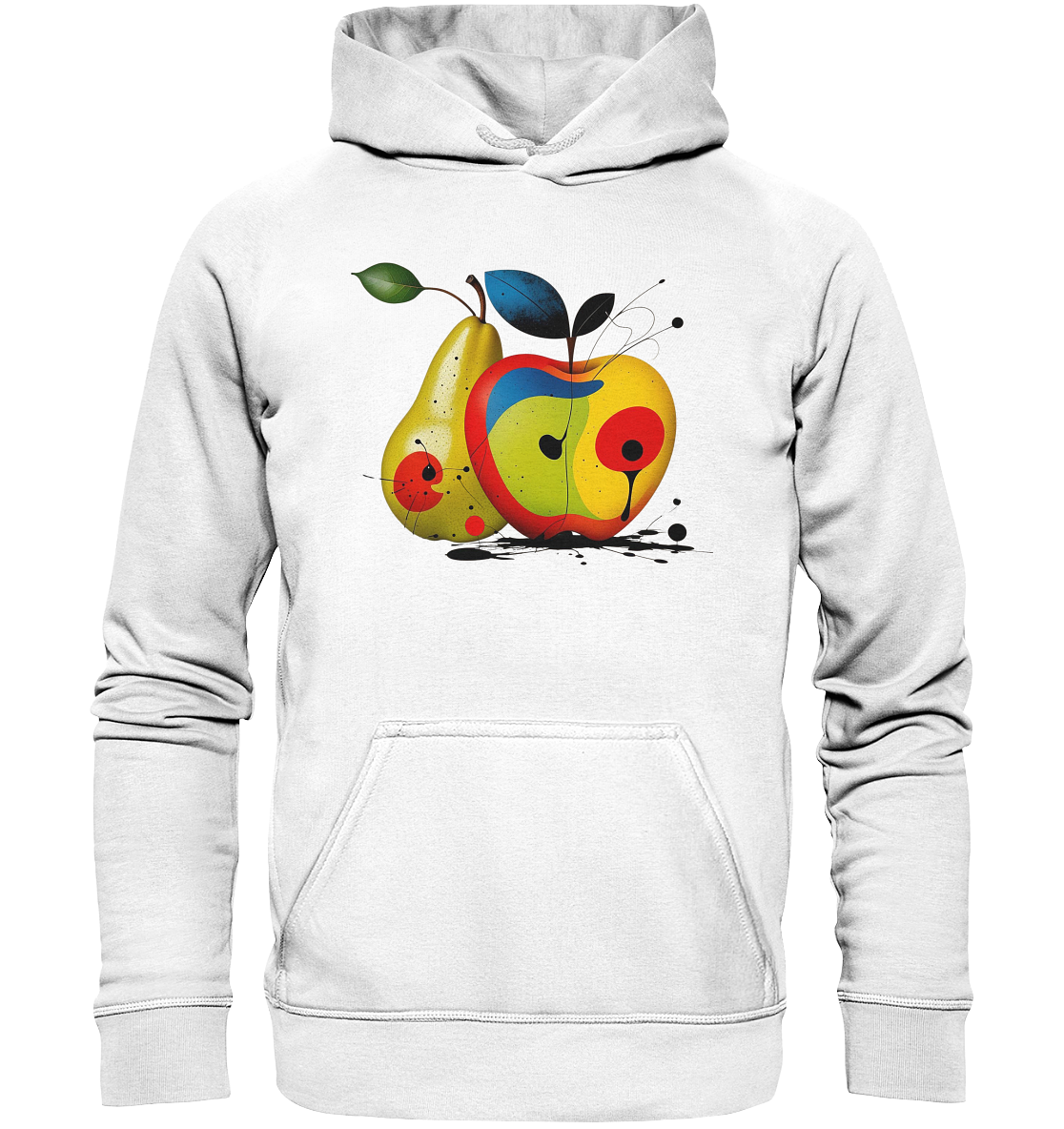 Basic Unisex Hoodie - Apfel & Birne Motiv