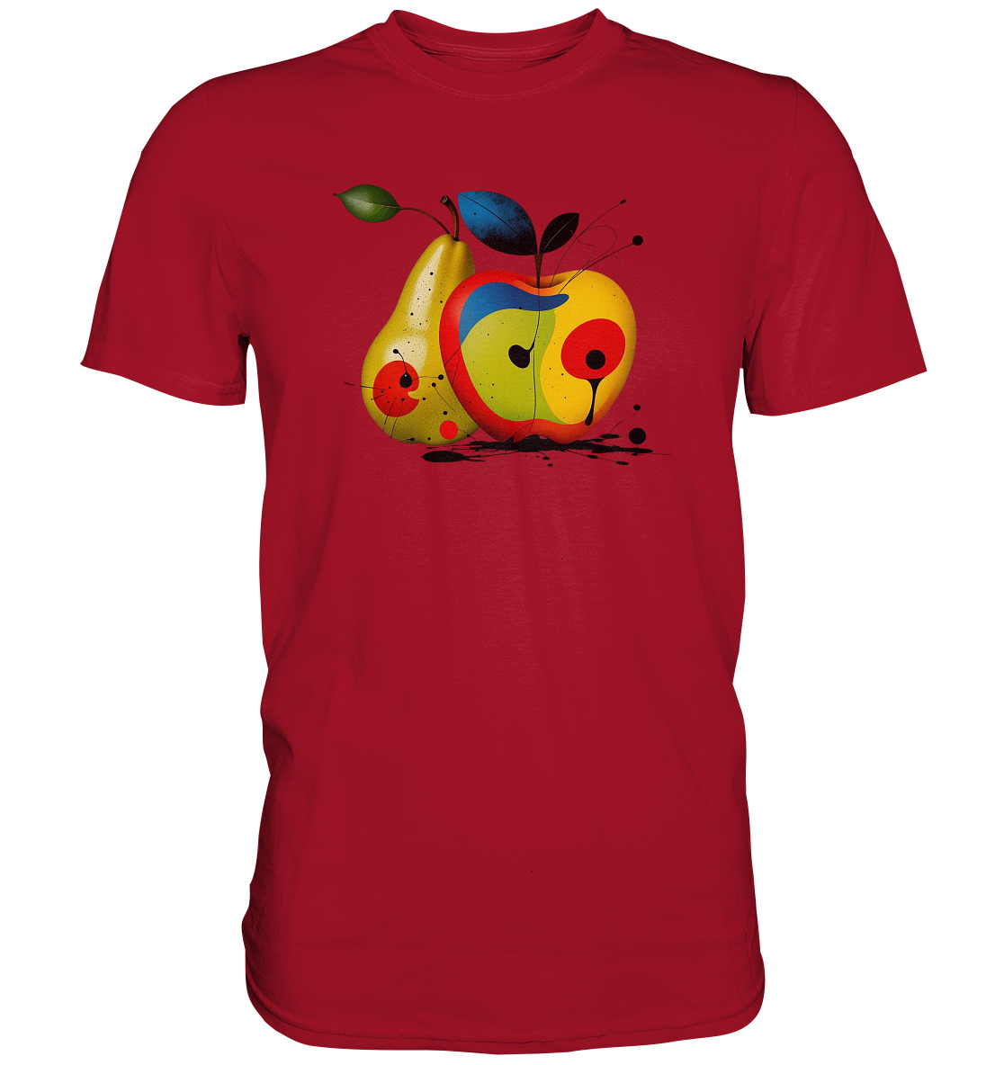 Herren T-Shirt Classic - Apfel und Birne Motiv