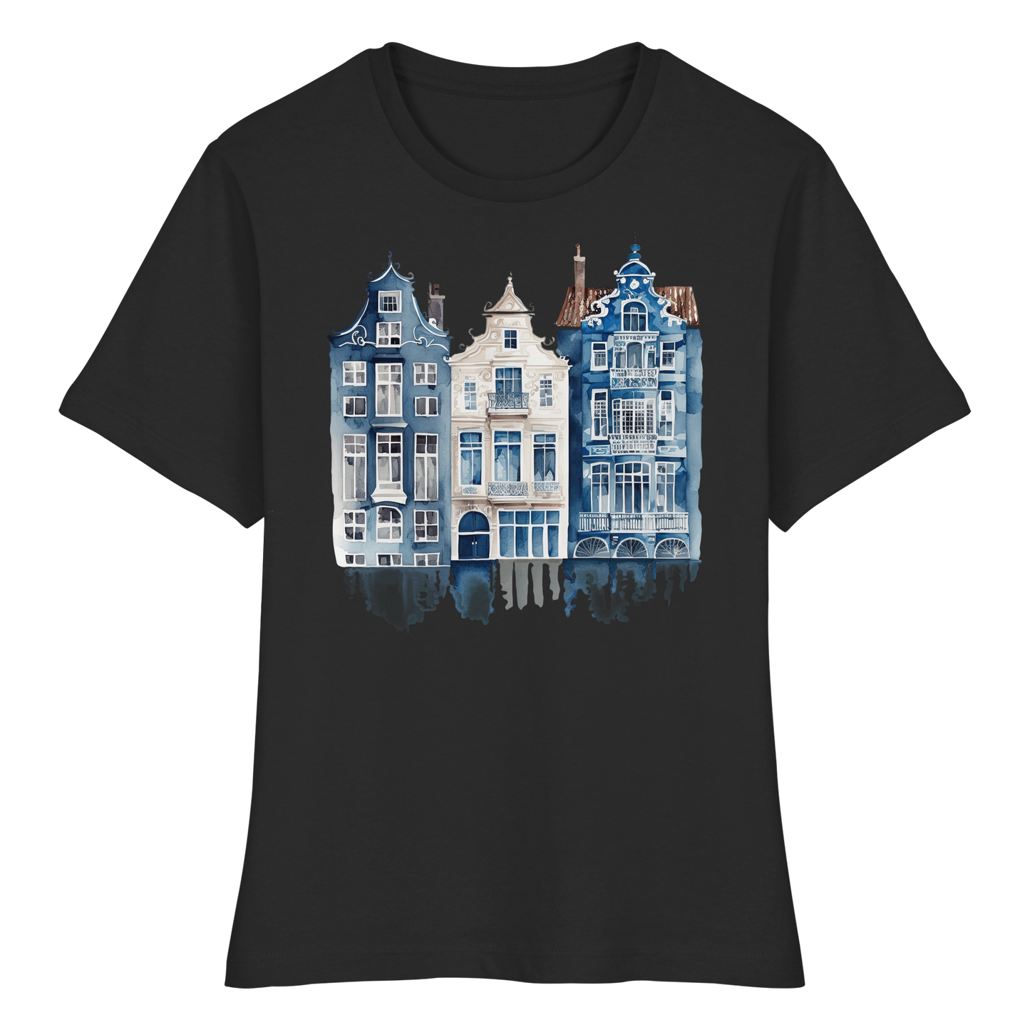 Fitted Damen T-Shirt Organic - Amsterdam Print