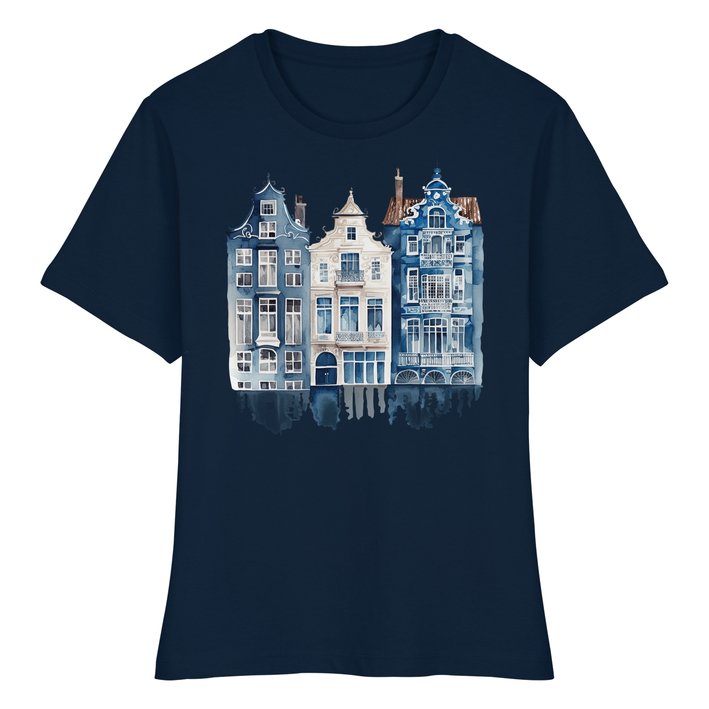 Fitted Damen T-Shirt Organic - Amsterdam Print