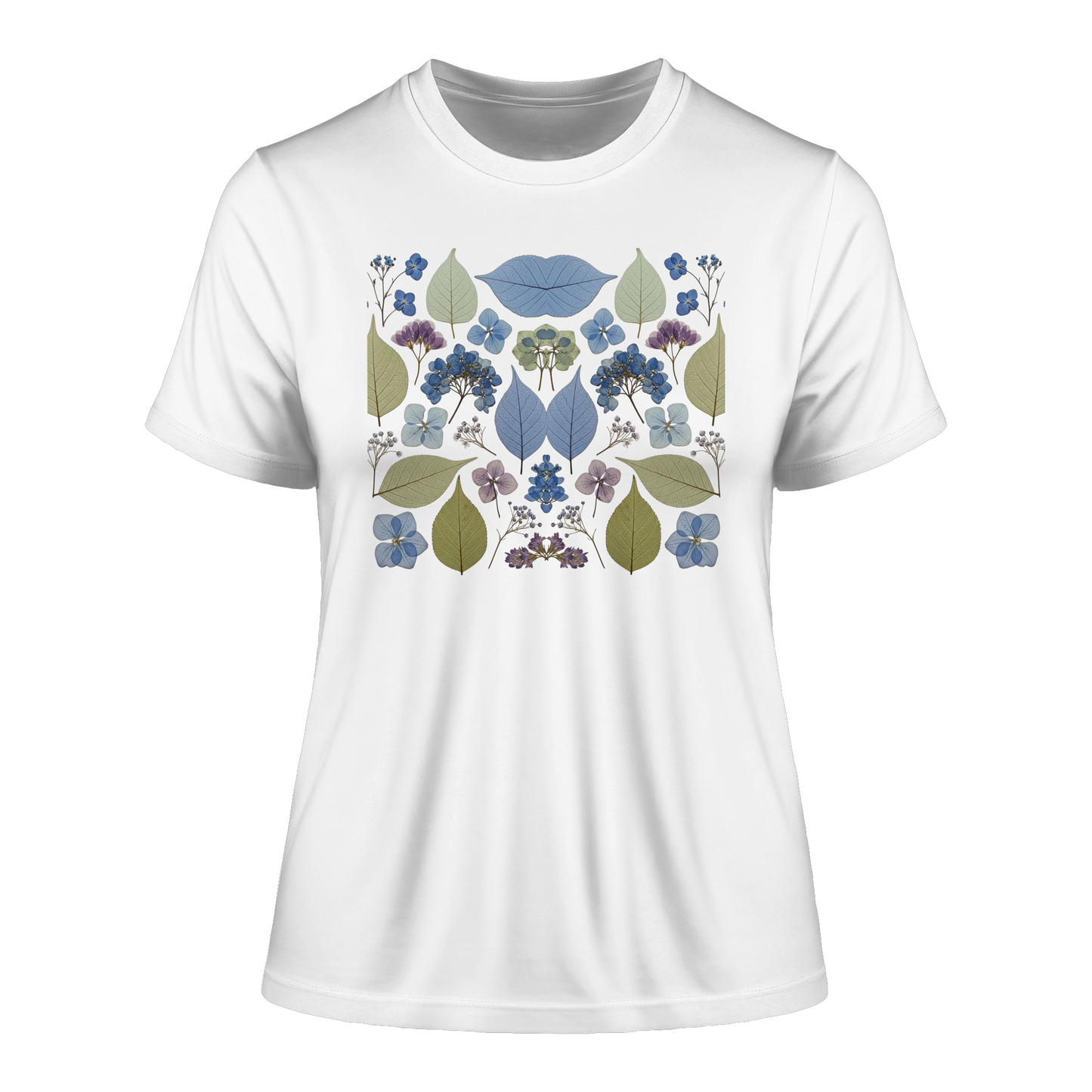 Blätter & Blumen Damen T-Shirt | Slim-Fit Baumwollshirt