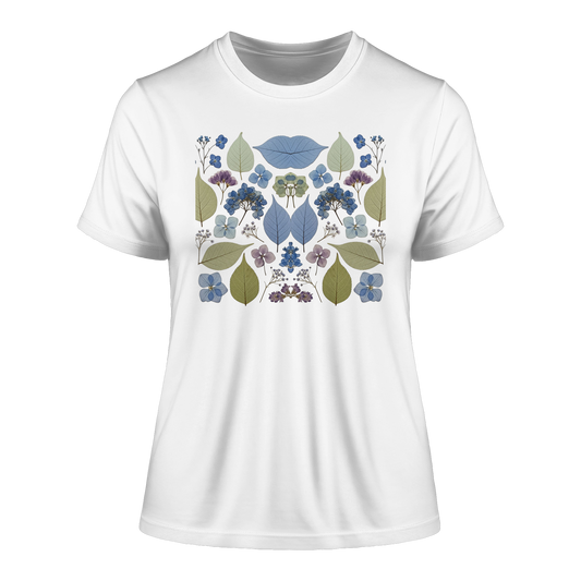 Blätter & Blumen Damen T-Shirt | Slim-Fit Baumwollshirt