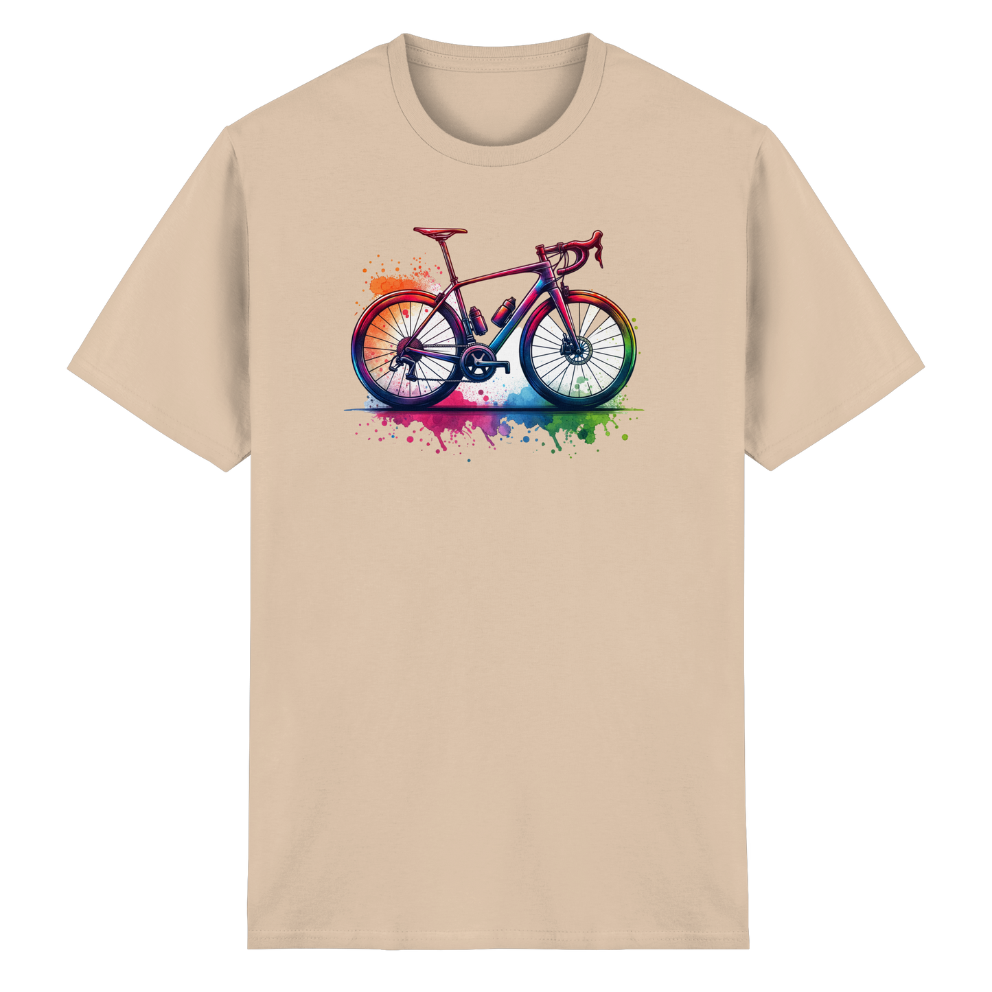 Herren T-Shirt Heavy Cotton - Rennrad -Print