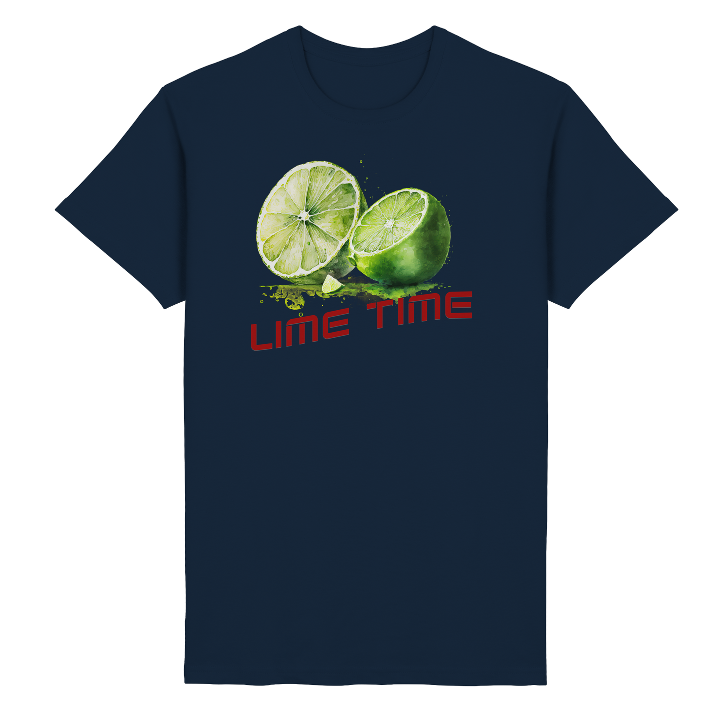 Heavy Cotton T-Shirt "Lime Time" mit Limetten Print