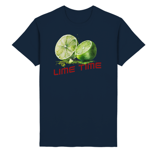 Heavy Cotton T-Shirt "Lime Time" mit Limetten Print