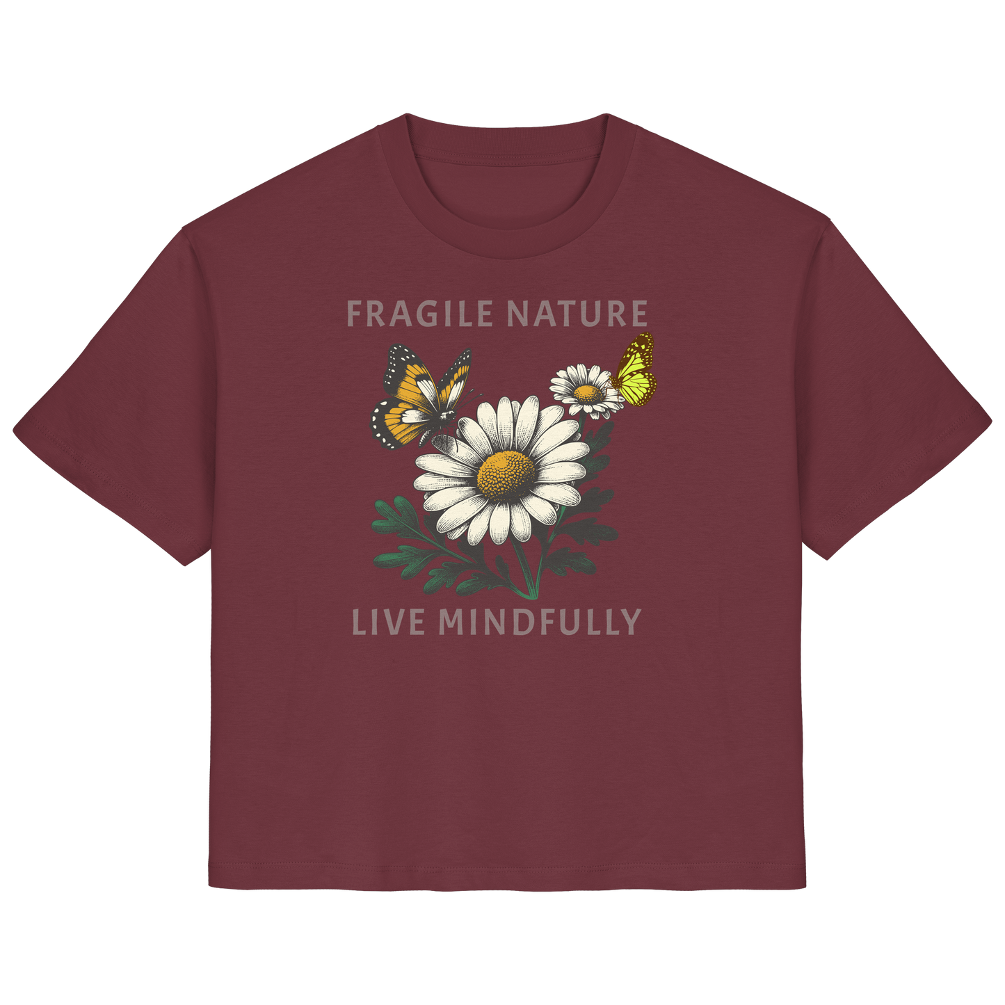 Damen T-Shirt Organic - "Fragile Nature" Print