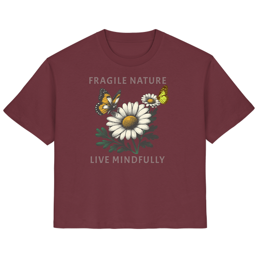 Damen T-Shirt Organic - "Fragile Nature" Print
