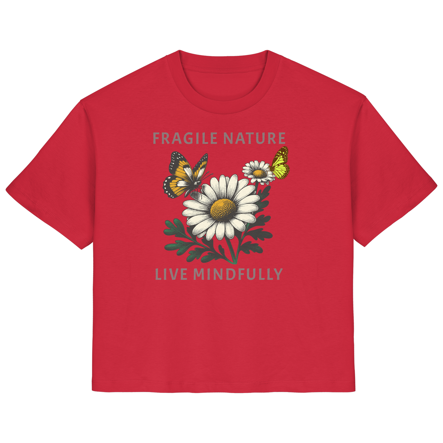 Damen T-Shirt Organic - "Fragile Nature" Print