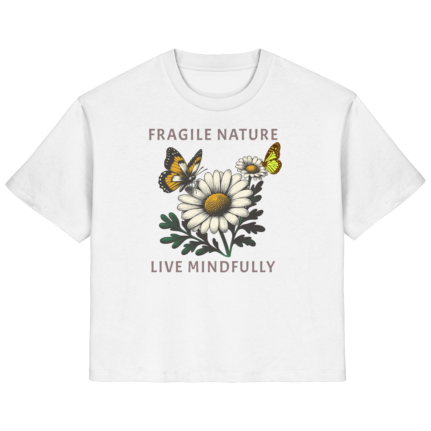 Damen T-Shirt Organic - "Fragile Nature" Print