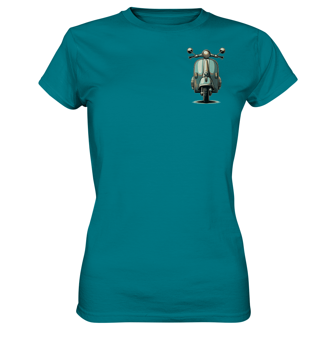 Retro Motorroller T-Shirt | Premium Shirt für Damen