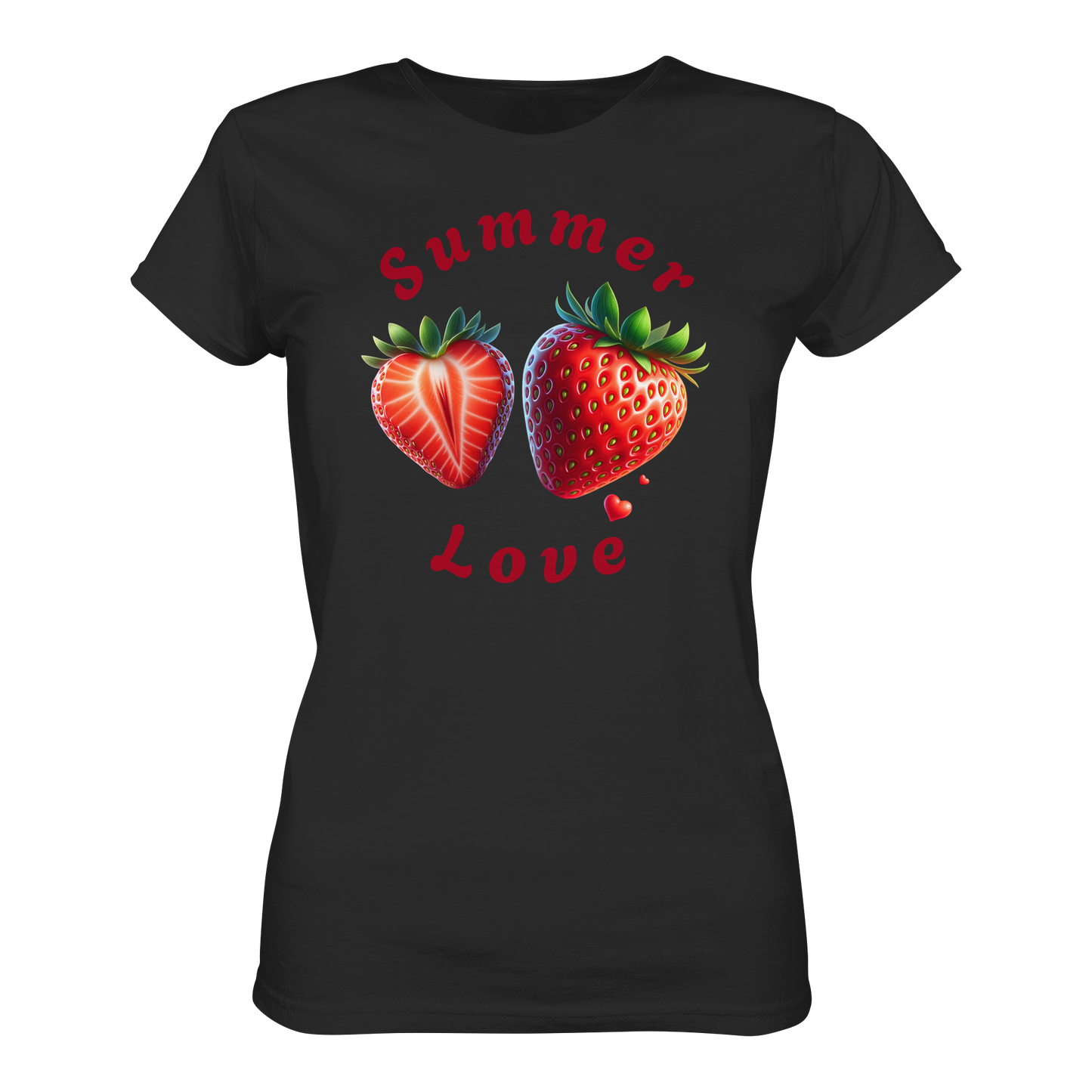 Damen Premium T-Shirt mit Erdbeer-Print "Summer Love"