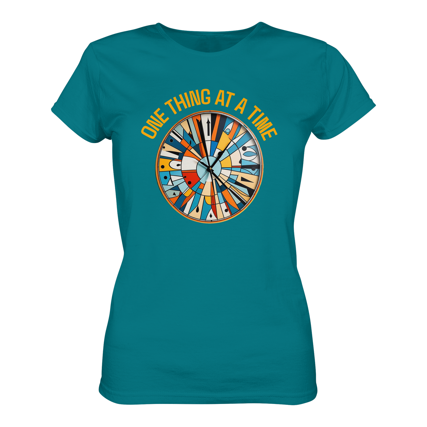 One Thing at a Time Damen T-Shirt | Premium Achtsamkeit Spruch Shirt