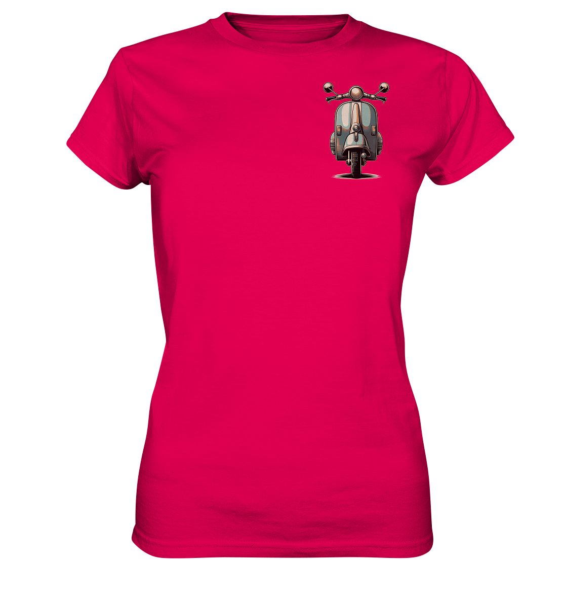 Damen T-Shirt Premium mit Motorroller Print