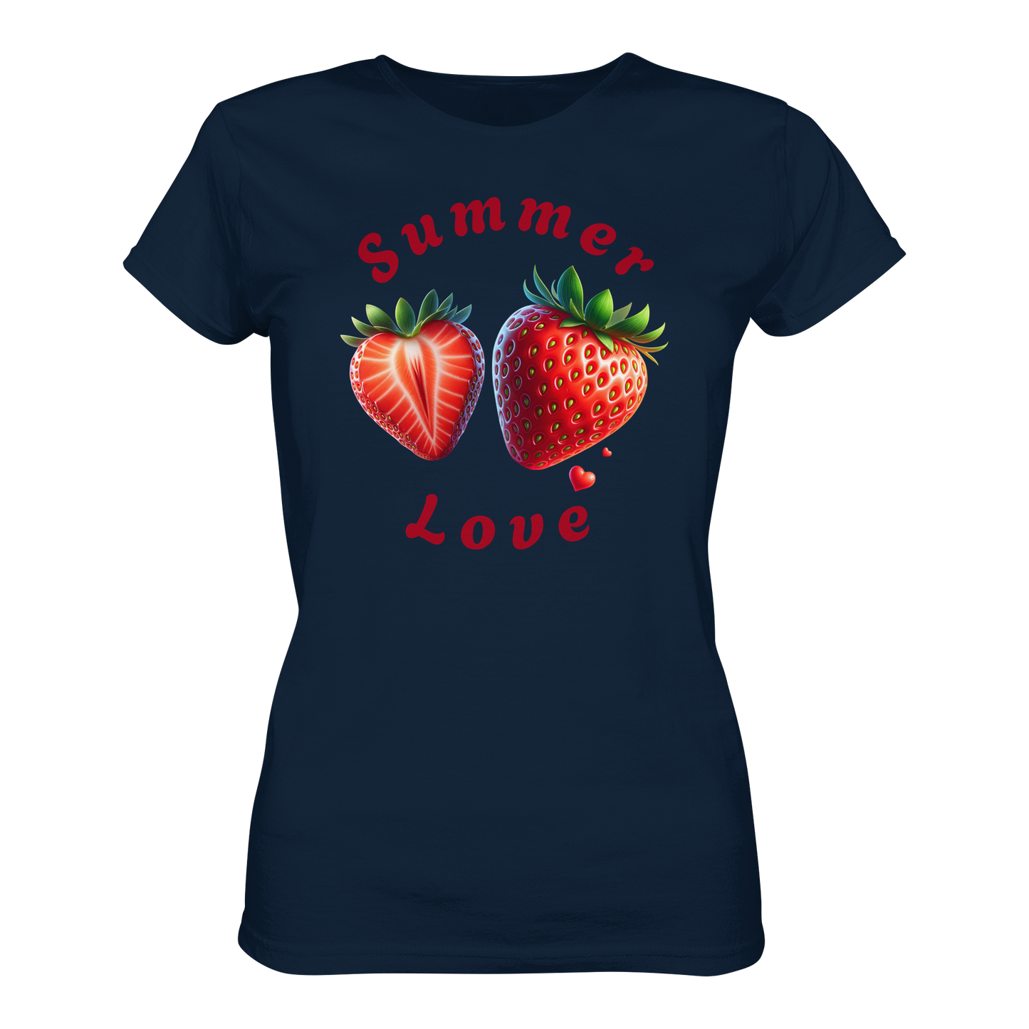 Damen Premium T-Shirt mit Erdbeer-Print "Summer Love"