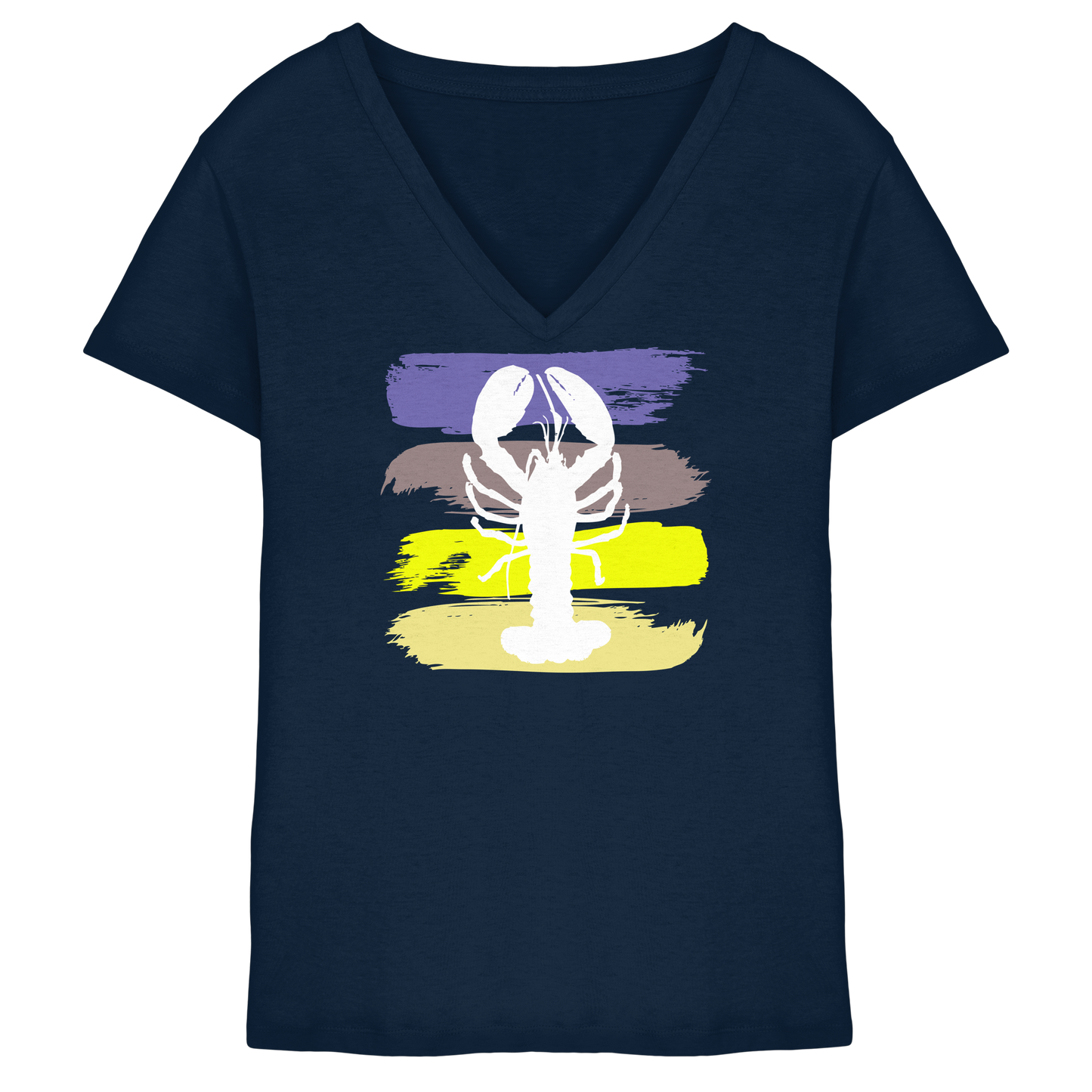 Maritimes Damen T-Shirt | 100% Baumwolle, mit Hummer Motiv